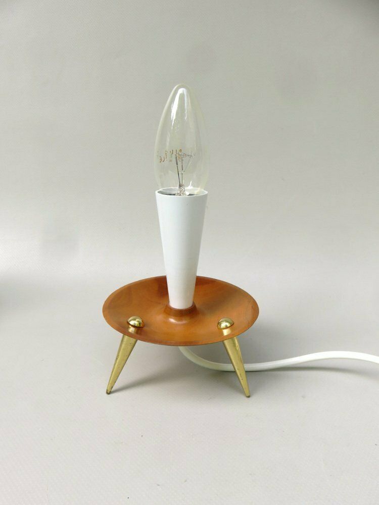 Lighting Elegant Delicate Mid Century Table Lights In Teak  Brass And Pleated Screens  1960s  Set Of 2 photo