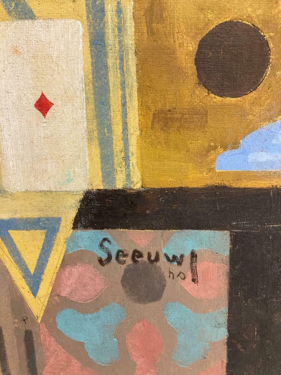 Jos Seeuws (1912 2003) Painting, Belgium, 1970s photo furniture
