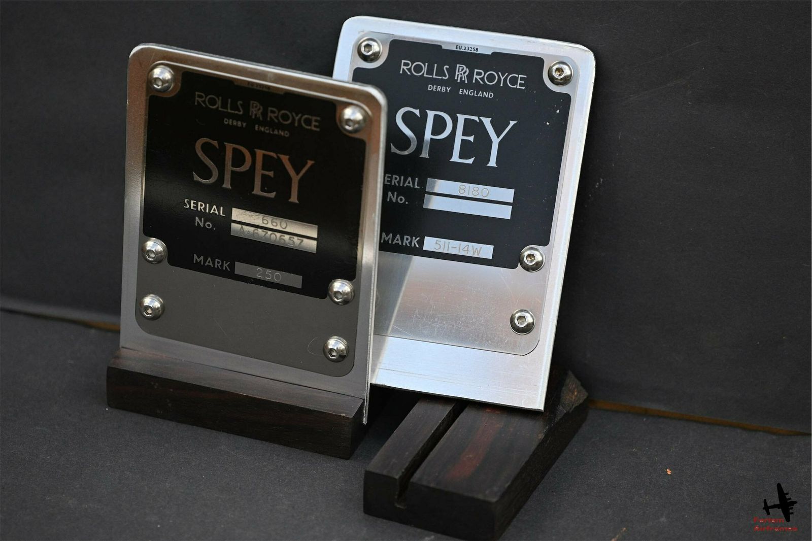 Rolls Royce Spey Aircraft Engine Data Plate photo for sale