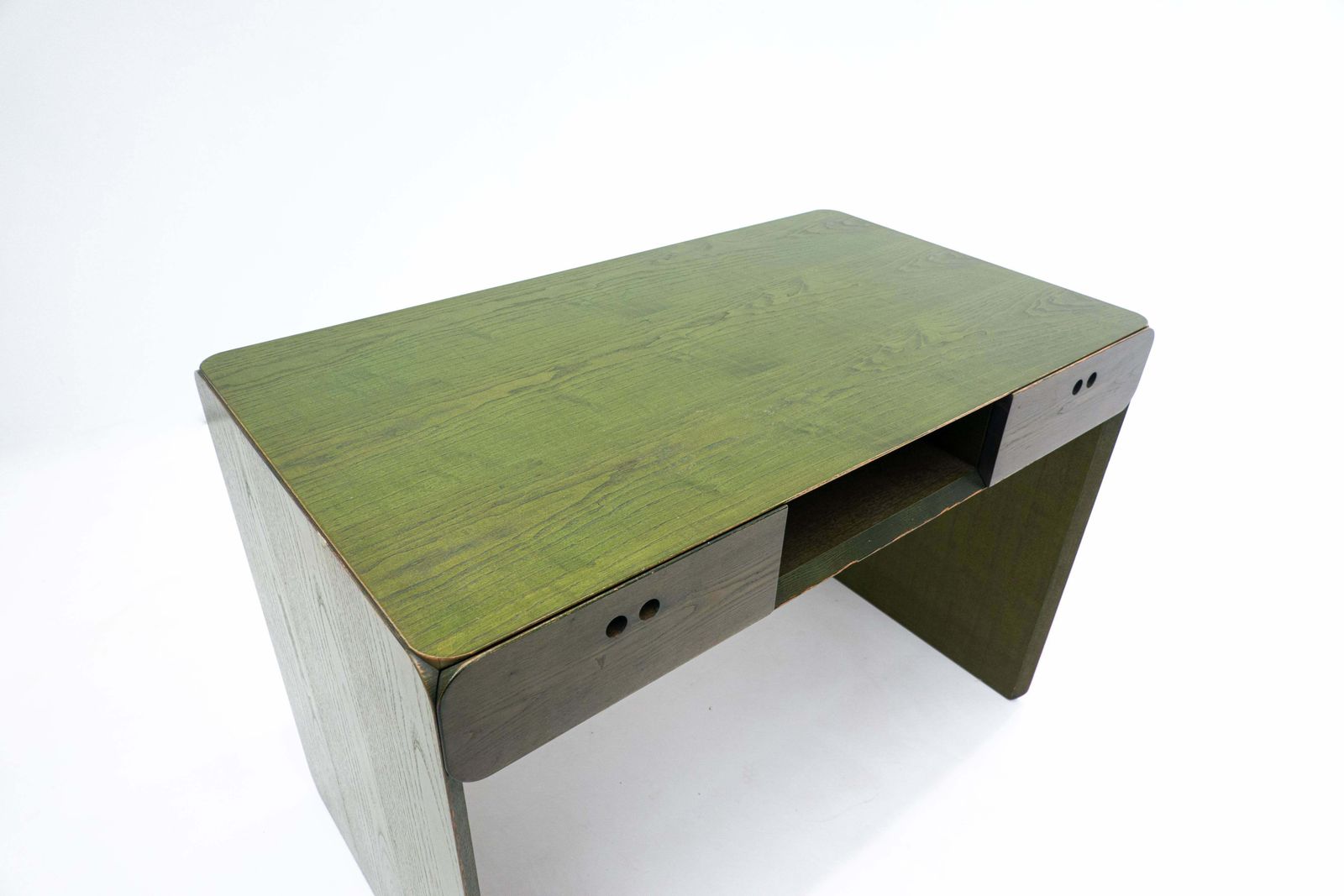 Mid Century Green Wooden Desk By Derk Jan De Vries   The Netherlands 1960s photo 2438.0
