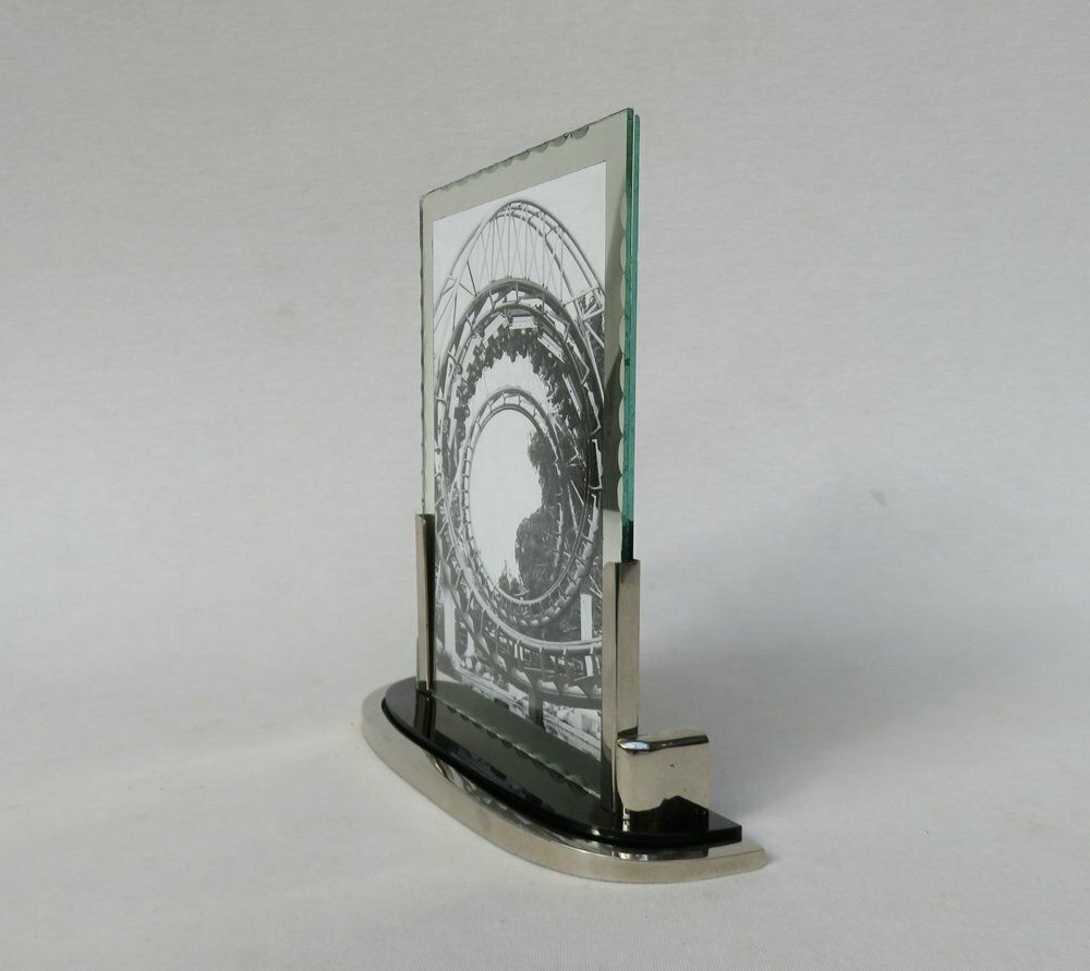 Art Deco Chrome Plated Bakelite Photo Frame 1920s photo for sale