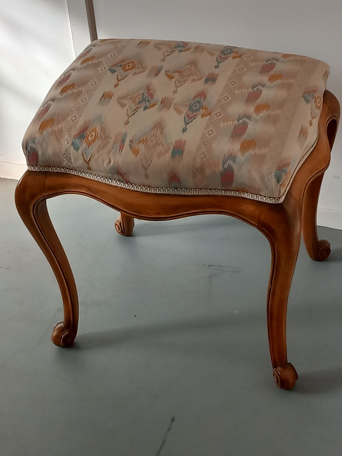 An Upholstered Stool, 1940s, Vintage photo furniture