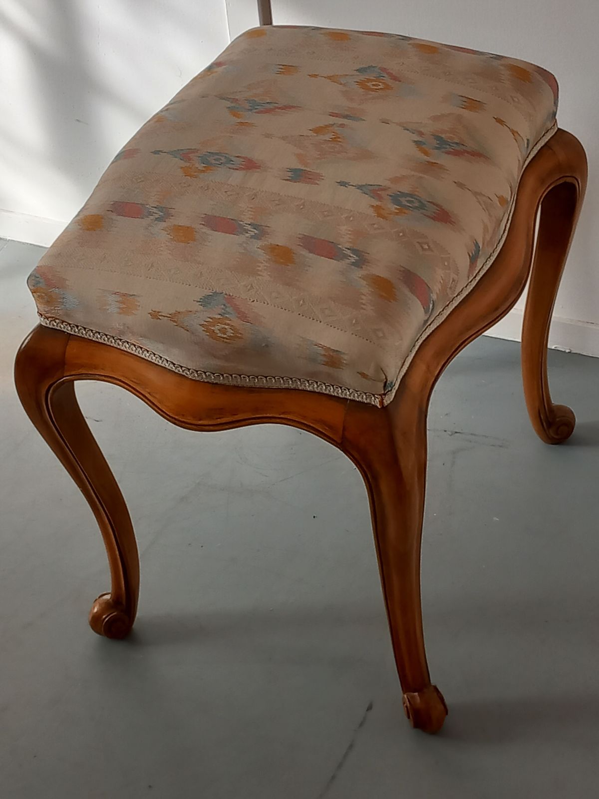 An Upholstered Stool, 1940s, Vintage photo for sale
