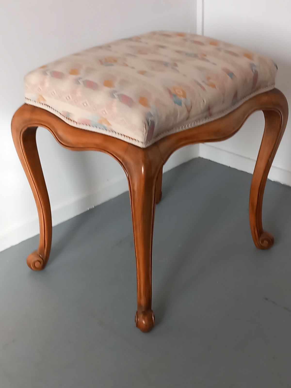 An Upholstered Stool, 1940s, Vintage