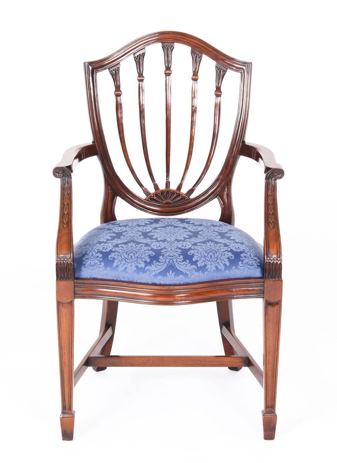 Set 12 English Hepplewhite Revival Dining Chairs 20th Century photo Furniture