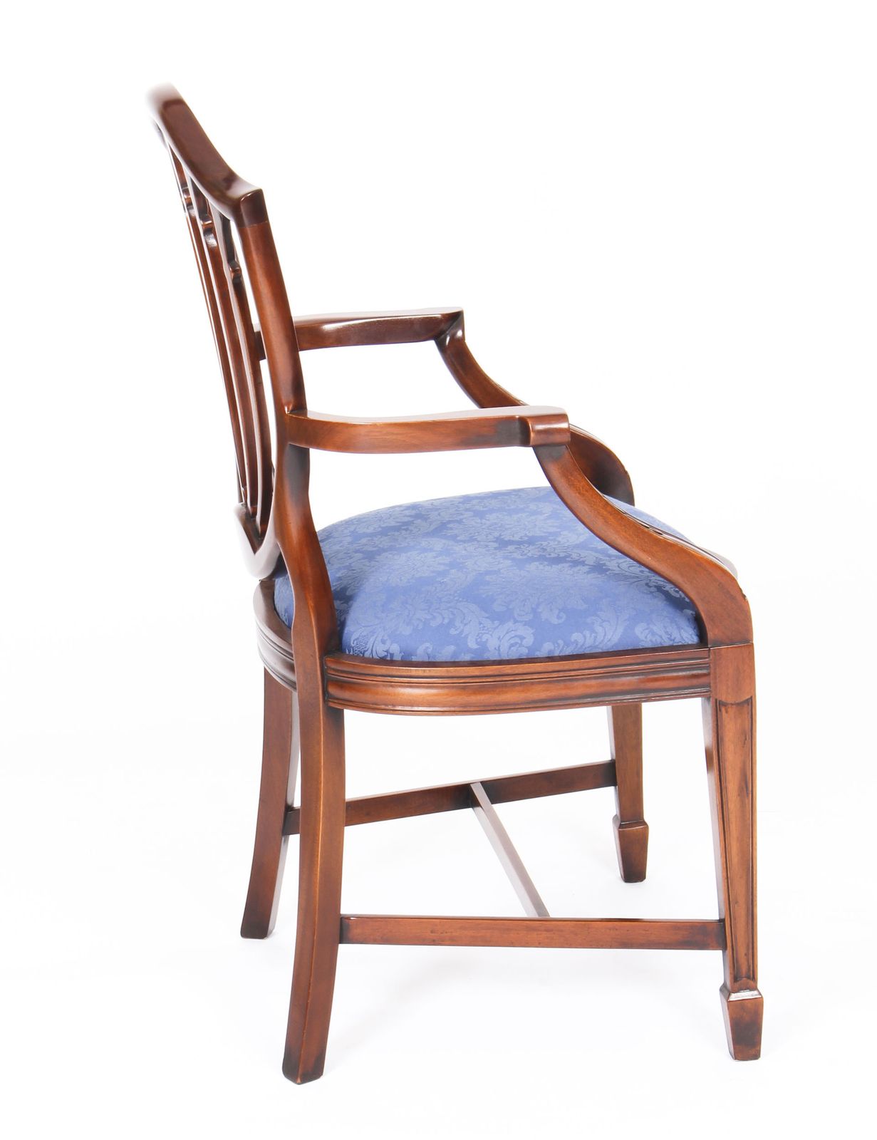 Set 12 English Hepplewhite Revival Dining Chairs 20th Century photo 6000.0