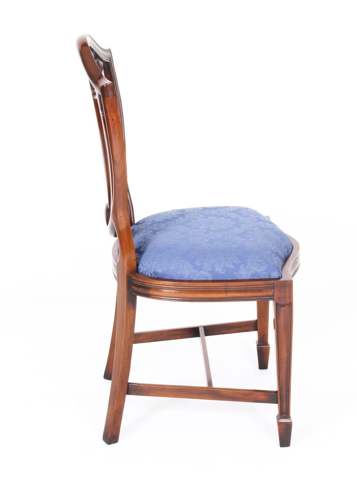 photo vintage Set 12 English Hepplewhite Revival Dining Chairs 20th Century