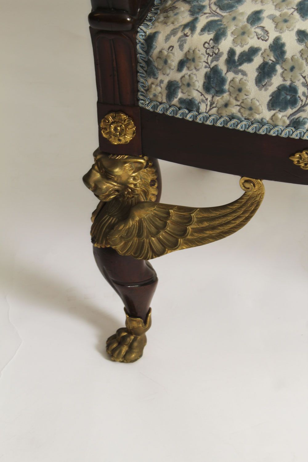 photo vinterior Antique Pair Ormolu Mounted Armchairs Empire Revival C1870 19th C