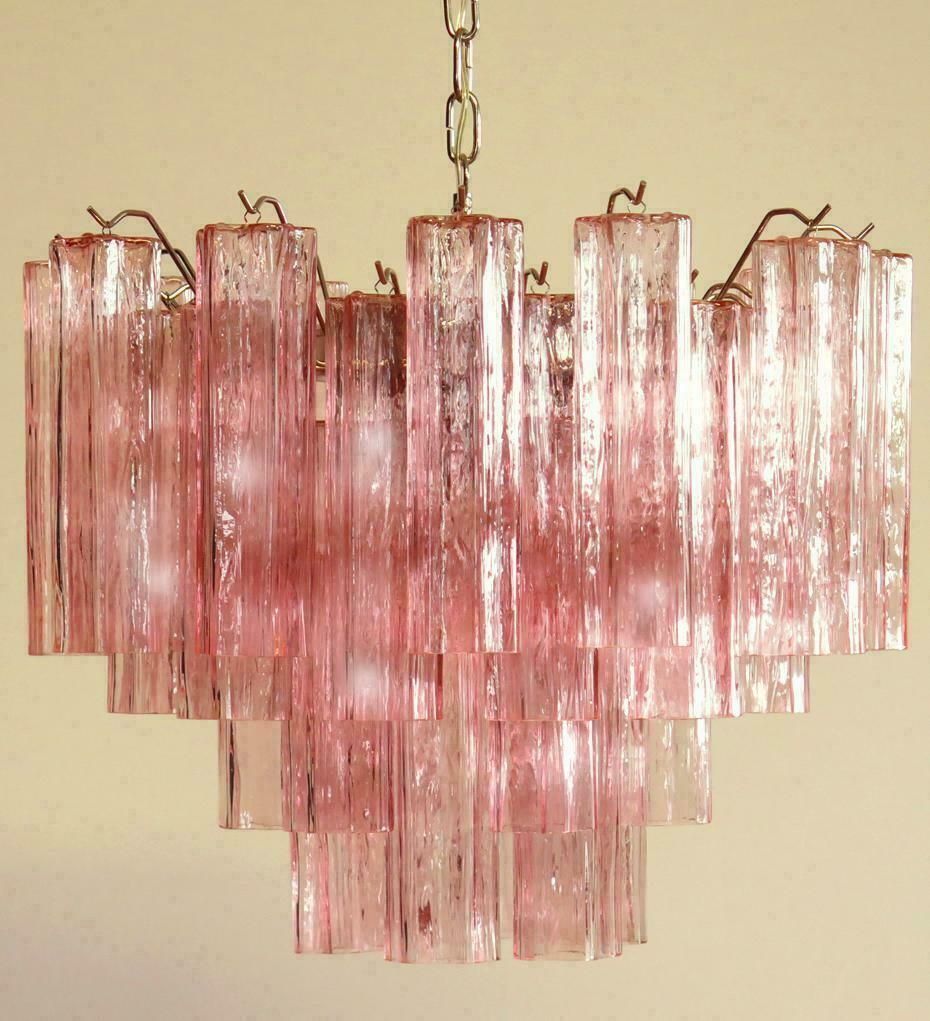 Pair Of 36 Tronchi Chandelier Style Toni Zuccheri For Venini, Murano, 1980 photo vinterior