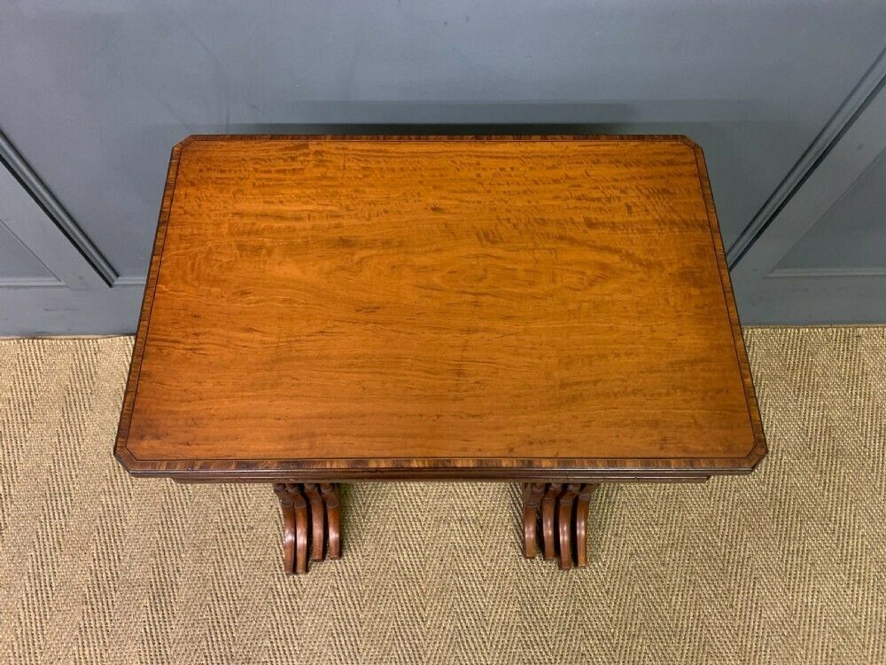 Inlaid Satinwood Nest Of 4 Tables photo for sale