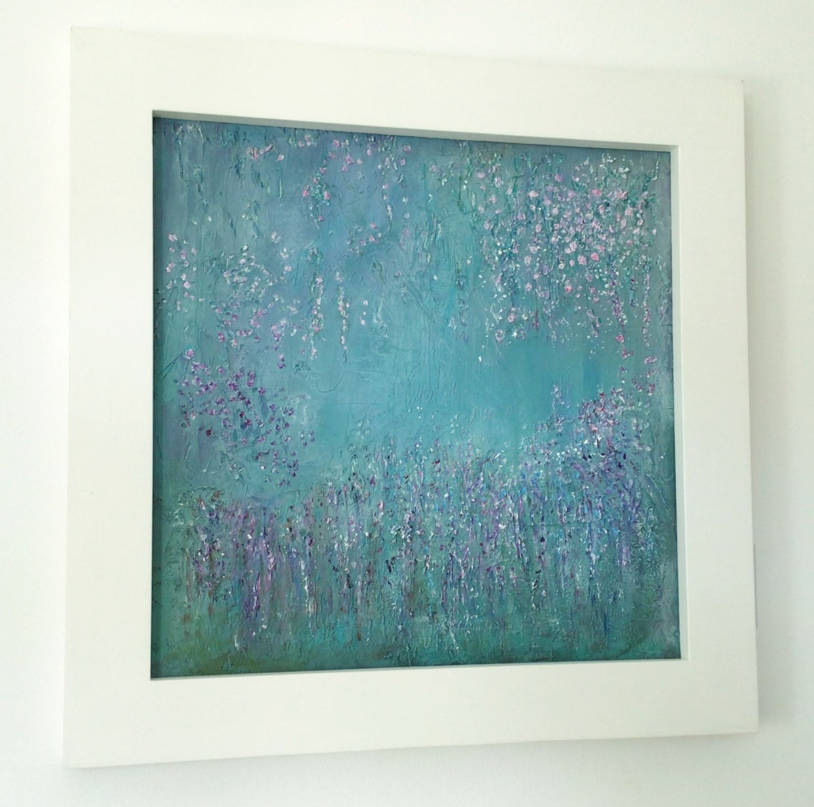 Lost Garden. Expressionist Landscape Painting By Carolyn Miller photo furniture
