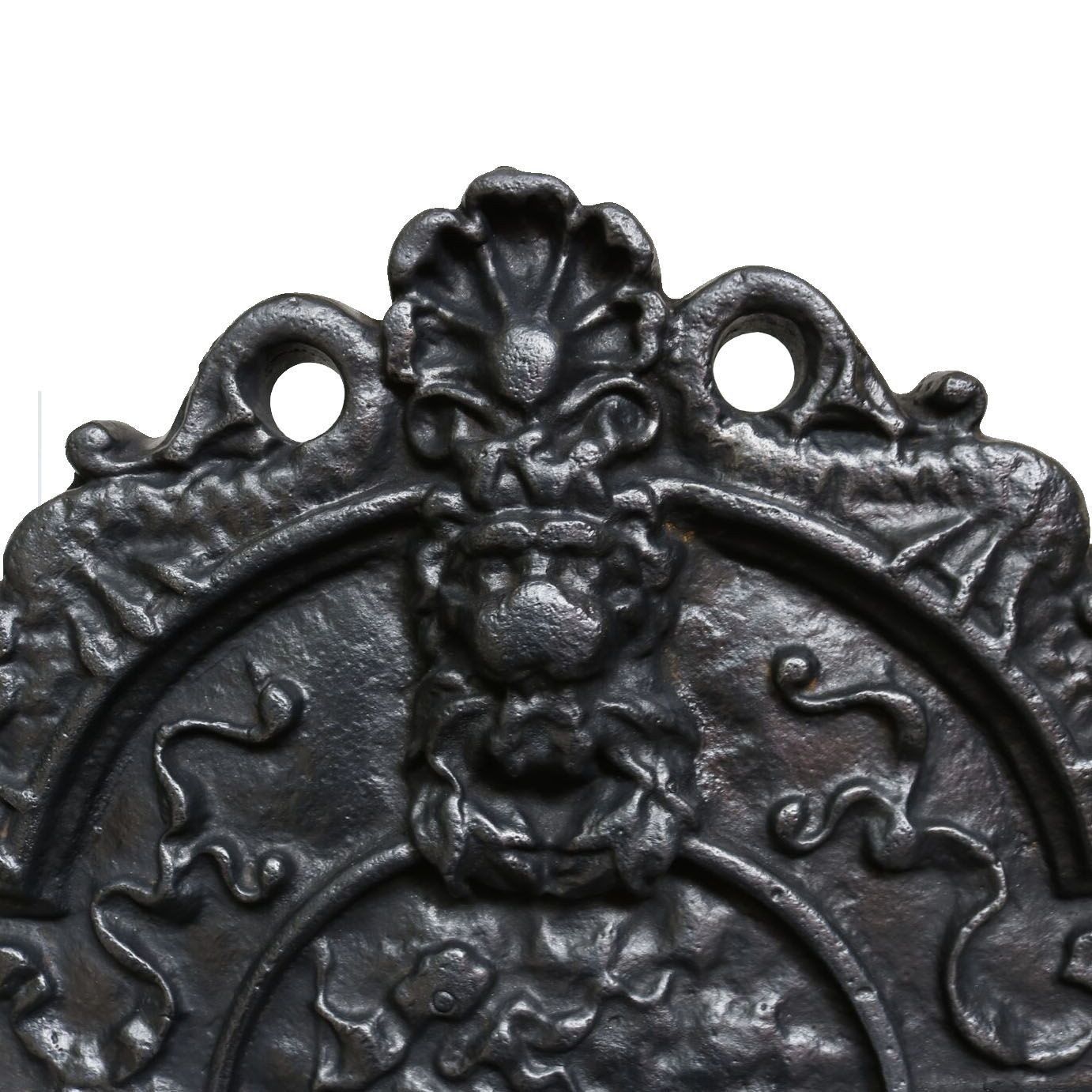 Antique Reclaimed Cast Iron Fireback photo for sale