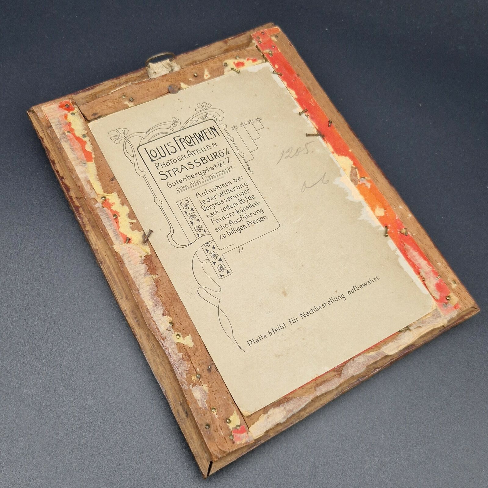 Wooden Picture Frame. Tramp Art Wood Frame. 1850   1880 photo furniture