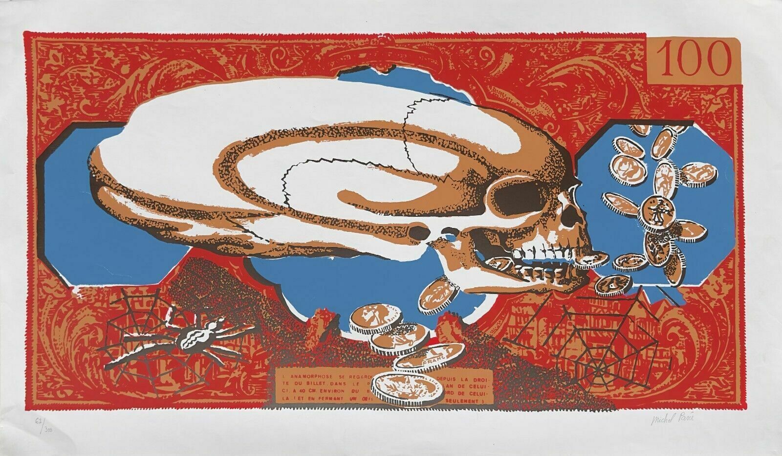 Coopérative Des Malassis Screenprint Signed The Reverse Of The Note 1970 Michel Parré