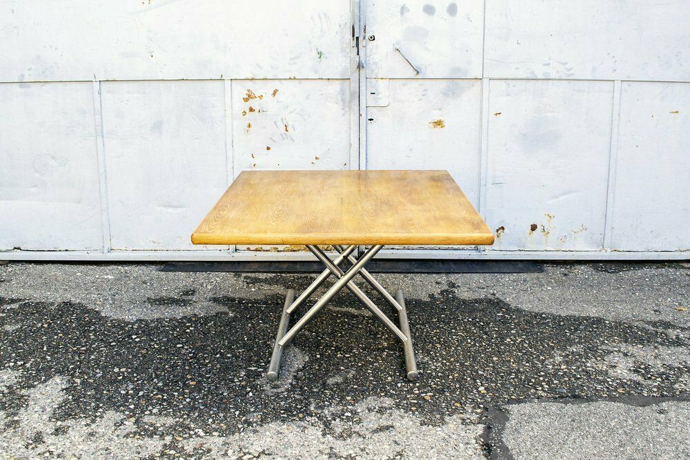 Adjustable Metal And Wood Table, Italy, 1960s