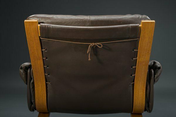 Brown Leather Armchairs By Elsa & Nordahl Solheim For Rybo Rykken & Co., 1970s, Set Of 2 photo vinterior
