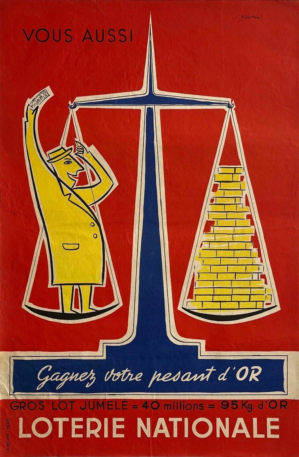 Poster Poster   National Lottery Win Your Weight In Gold Golden Lottery 1954
