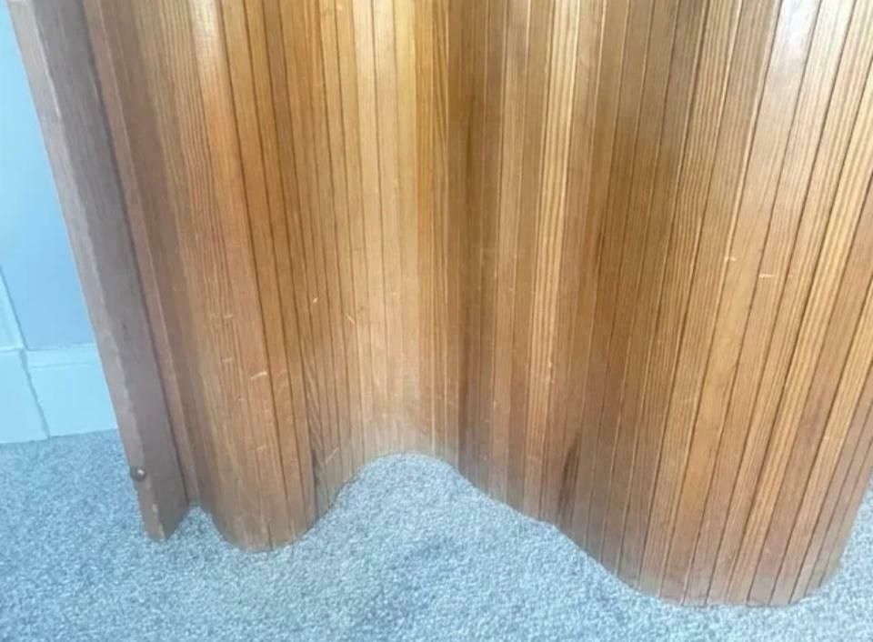 photo furniture French Art Deco Tambour 'Lamelle' Screen Room Divider By Jomain Baumann
