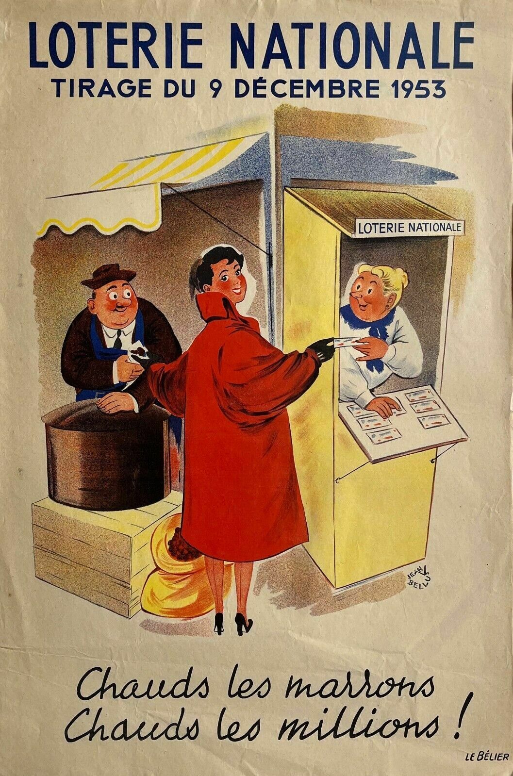 Poster Poster   National Lottery Hot Chestnuts Jean Belvu 1953