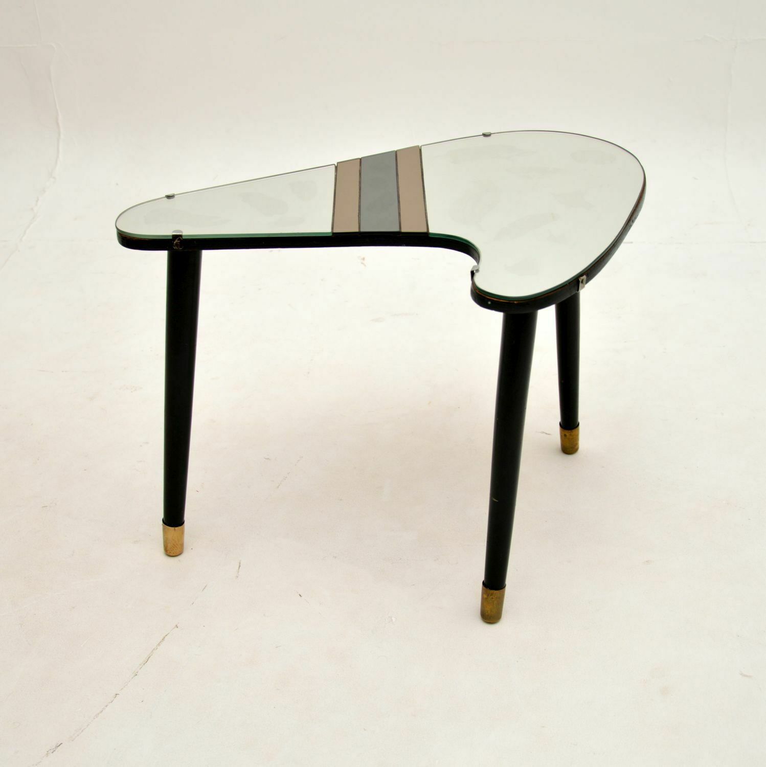 Vintage Mirrored Top Side Table photo vinterior