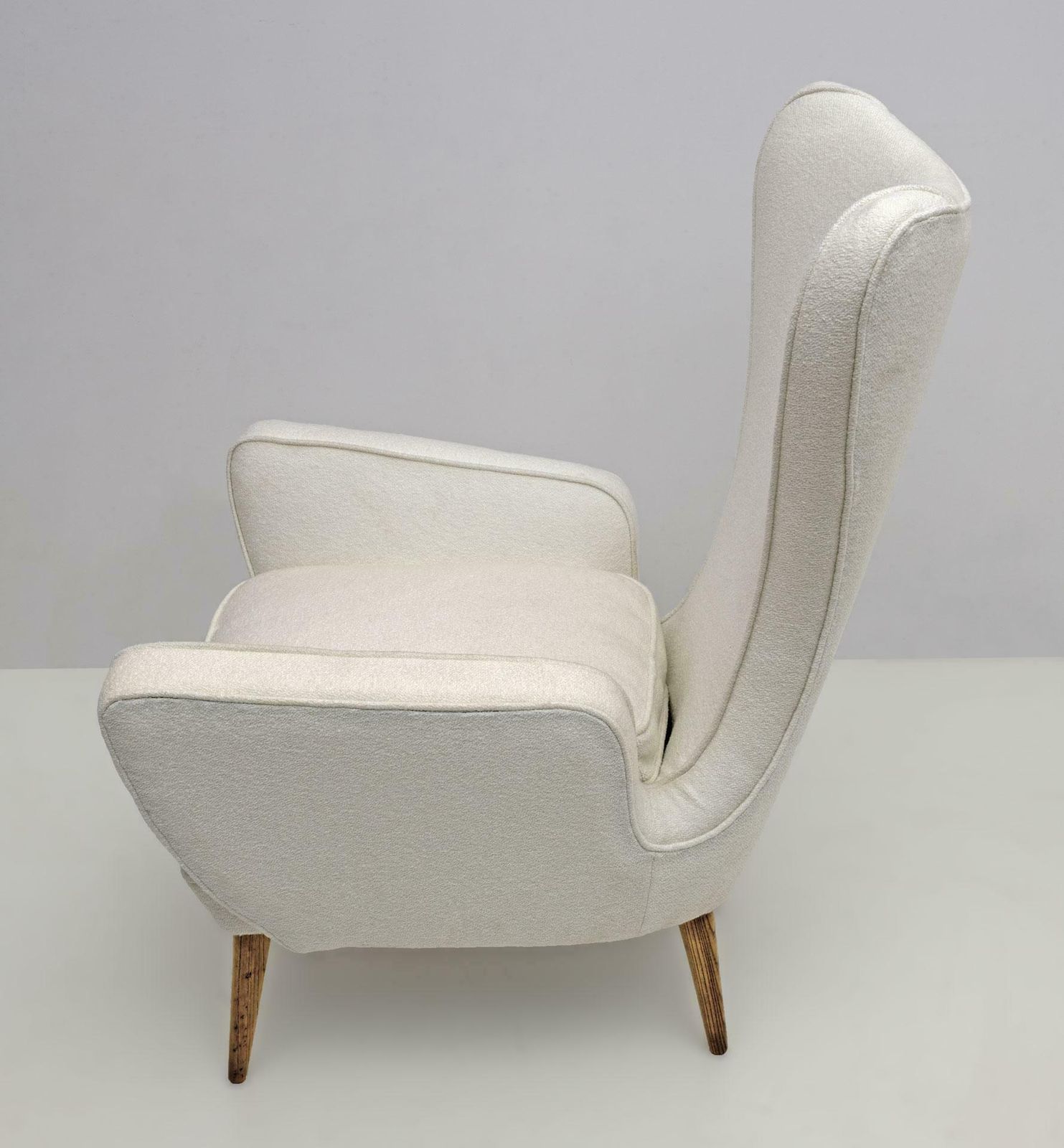 Emilio Sala & Giorgio Madini Bouclè Armchair For Fratelli Galimberti Cantù, 50s photo for sale