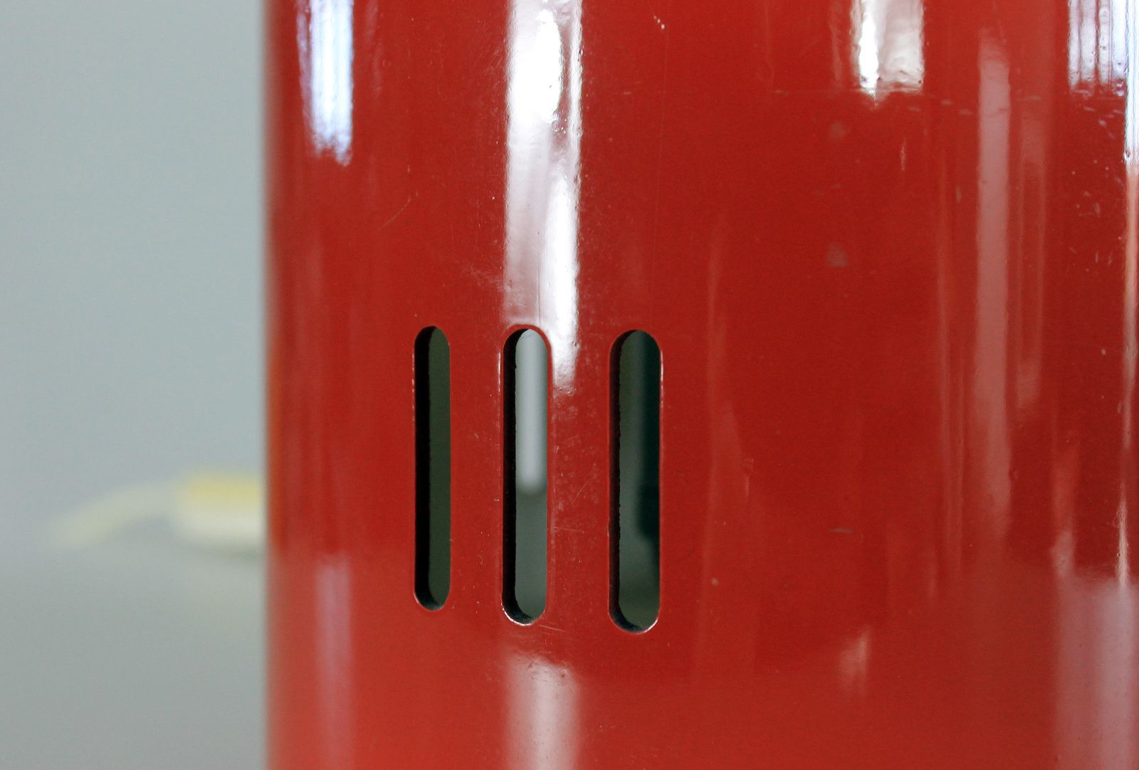 Table Lamp In Red Lacquered Stainless Steel By Studio Set 1970s Italy photo Lighting