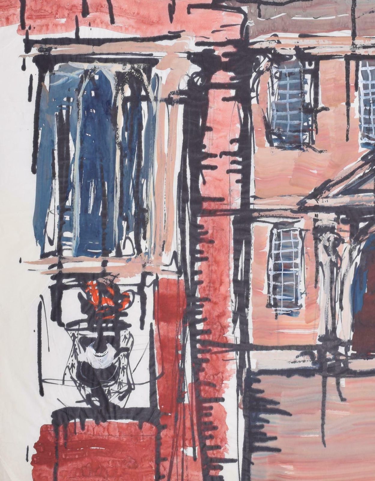 Margaret Souttar Trinity Hall, Cambridge IV Painting By Margaret Souttar 1960s photo for sale