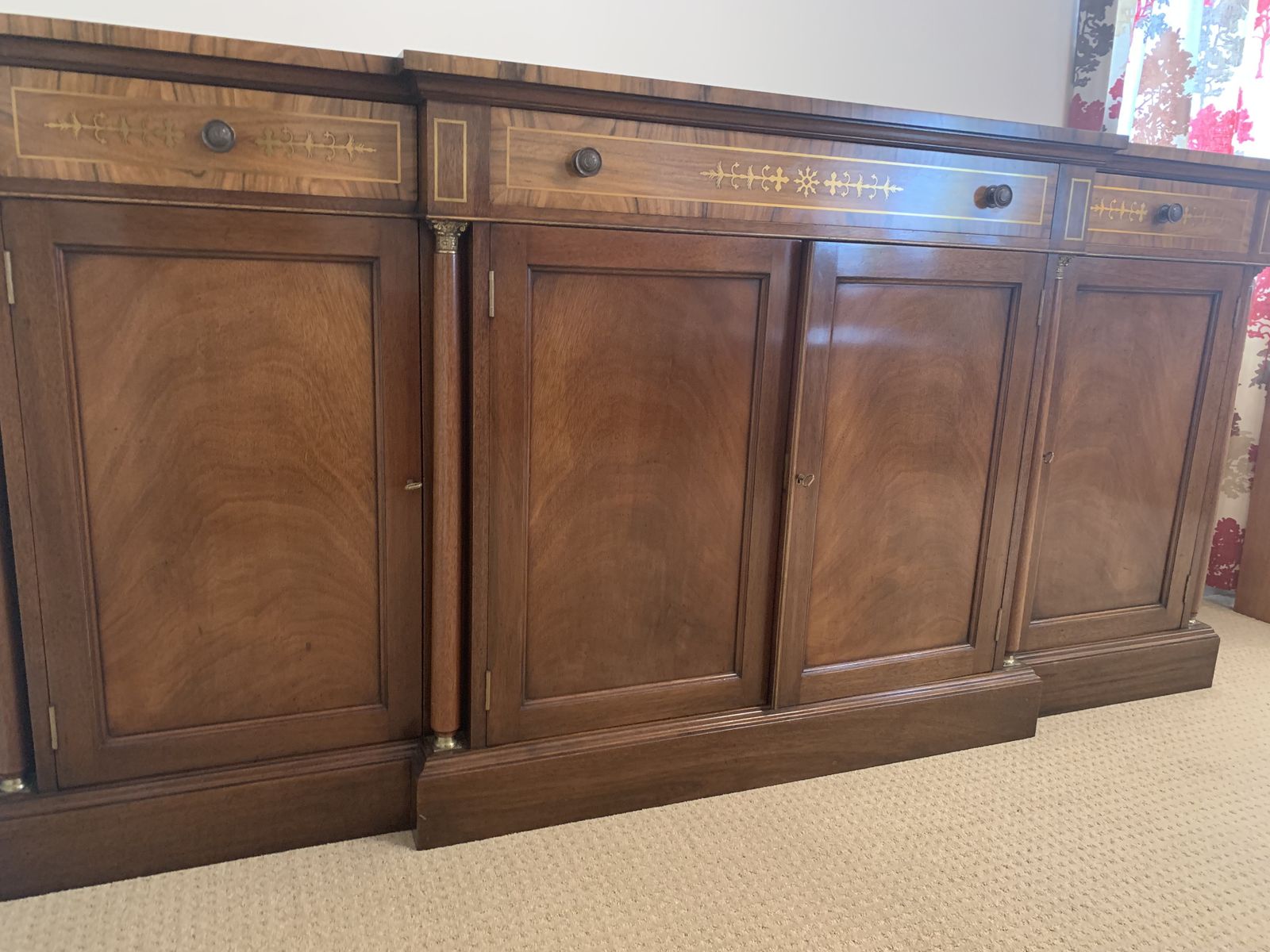 Superior Quality Georgian Style Reproduction Sideboard, From 1970s/1980s photo for sale