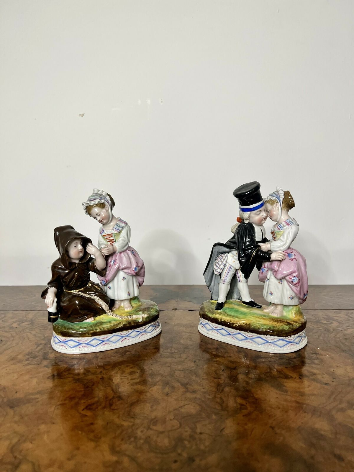 Pair Of Victorian Continental Quality Porcelain Figures