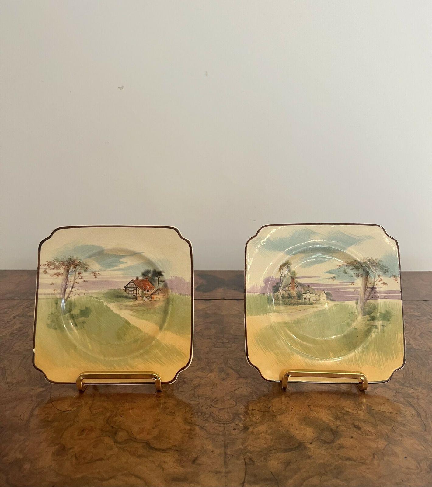 Lovely Set Of Seven Antique Royal Doulton Sandwich Plates photo Home Decor