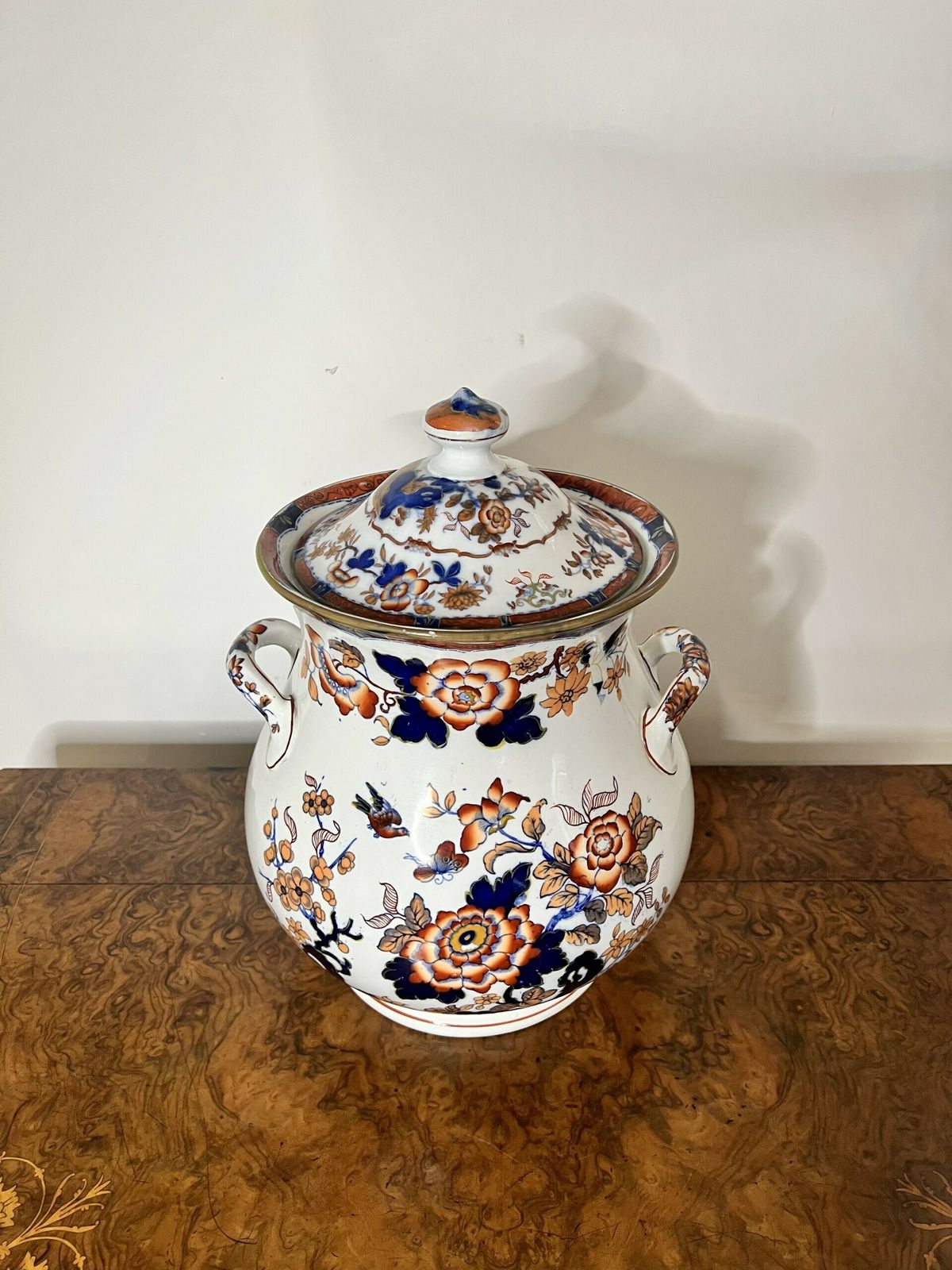 Unusual Large Antique Japanese Imari Lidded Vase photo furniture