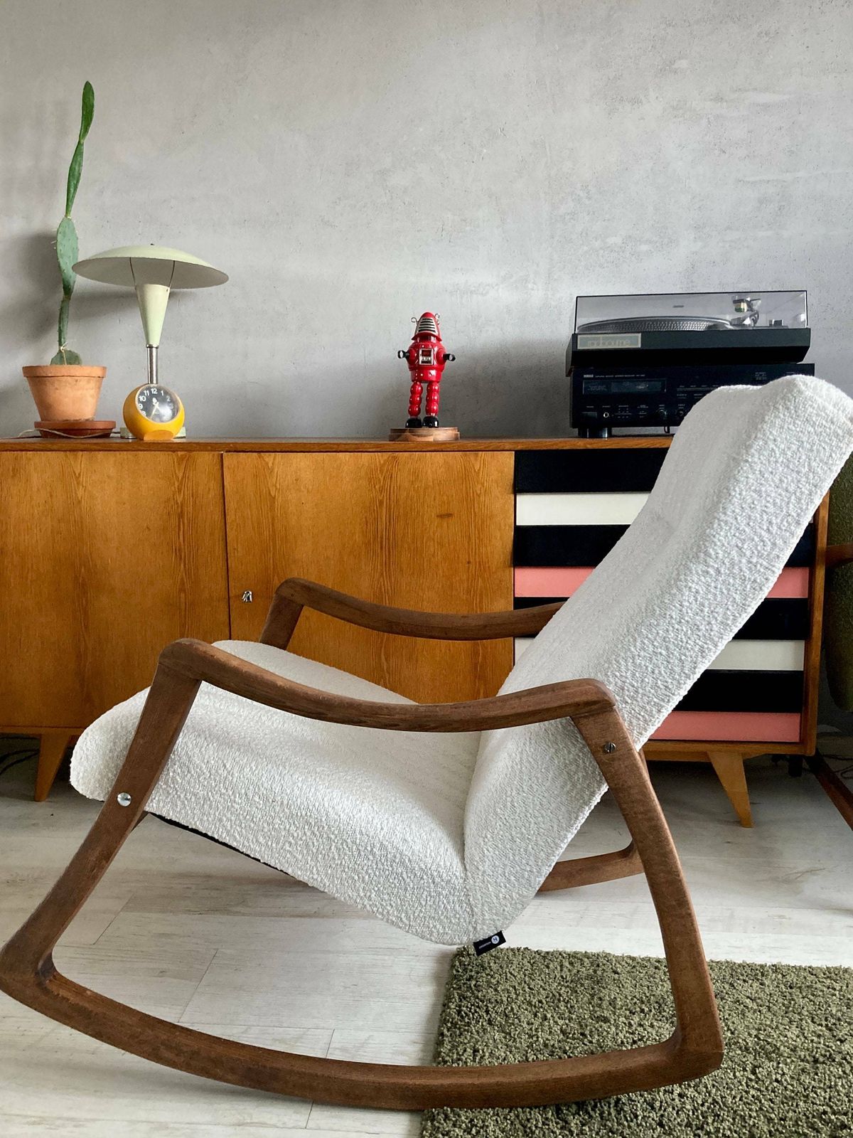 Original Mid Century Rocking Chair From Ton, Czechoslovakia, 1960s photo Furniture