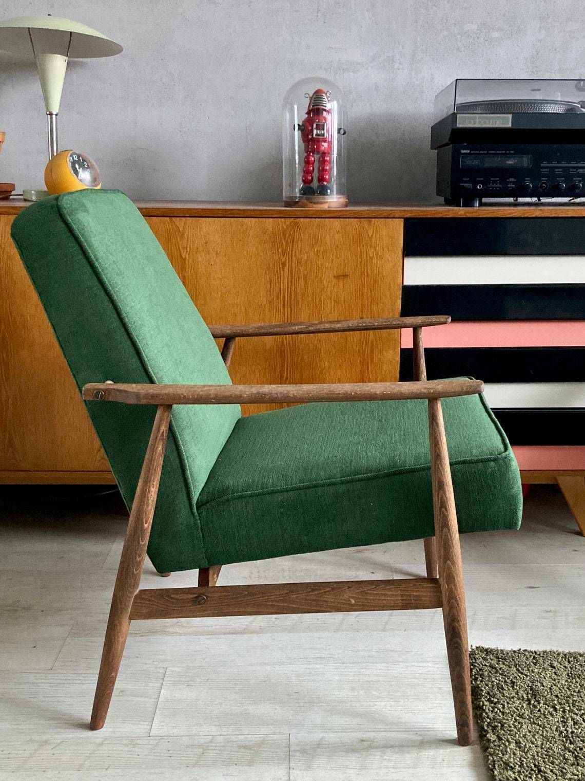 Vintage Polish Armchair 300 190 In Bottle Green Personalization! photo furniture