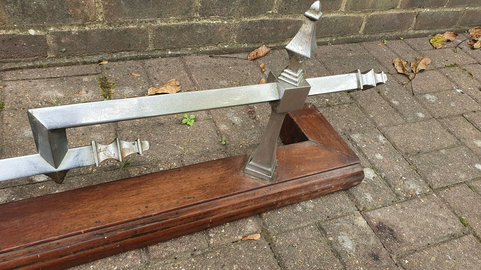 Large Vintage Chrome And Hardwood Fender Mid European Gothic Arts And Crafts Art Nouveau Deco photo buy
