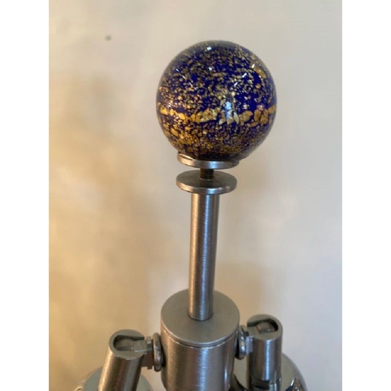 photo furniture A Pair Of 2000s Blue And Gold Table Lamp