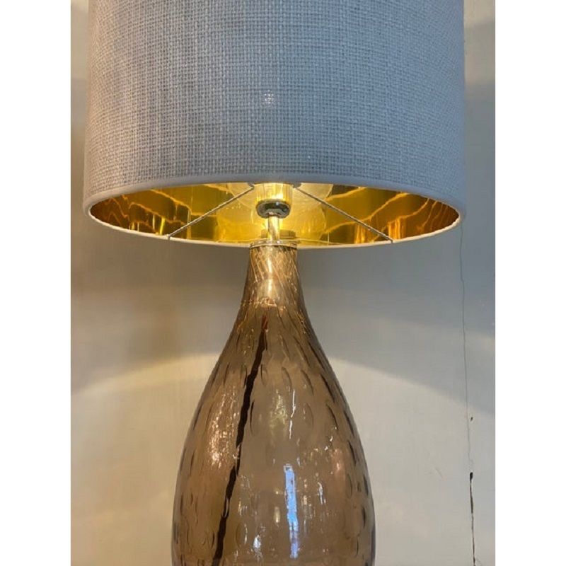 Pair Of Contemporary Fumè Table Lamps Murano Glass photo 6800.0