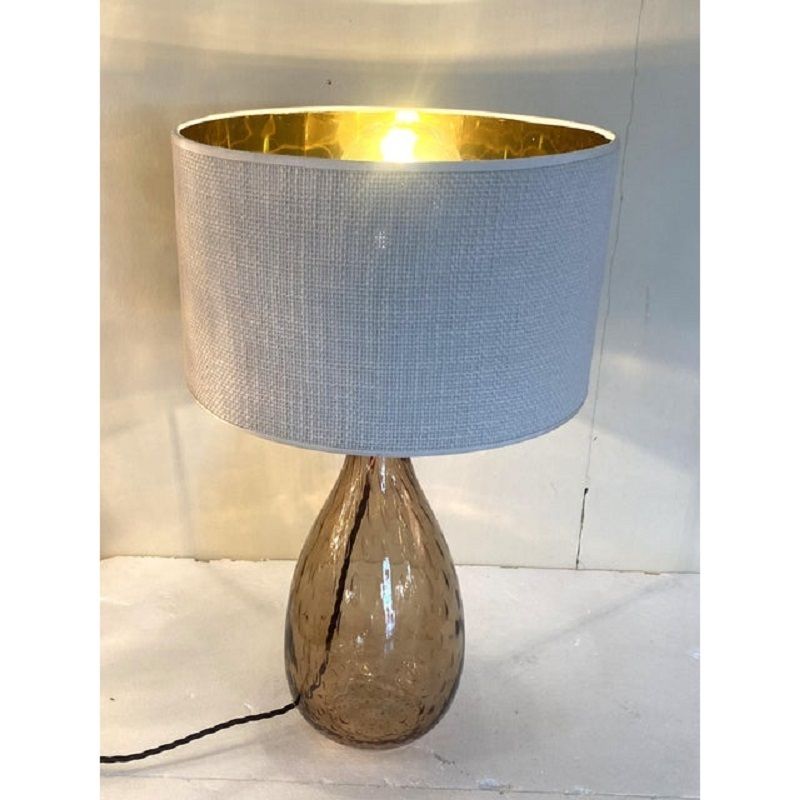 photo for sale Pair Of Contemporary Fumè Table Lamps Murano Glass