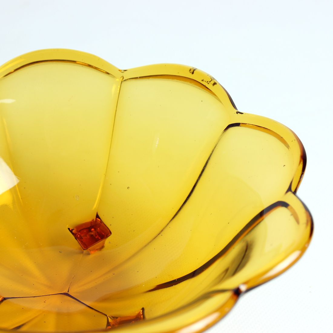 Mid Century Pressed Glass Bowl By Borske Sklo Union, Czechoslovakia 1960s photo for sale