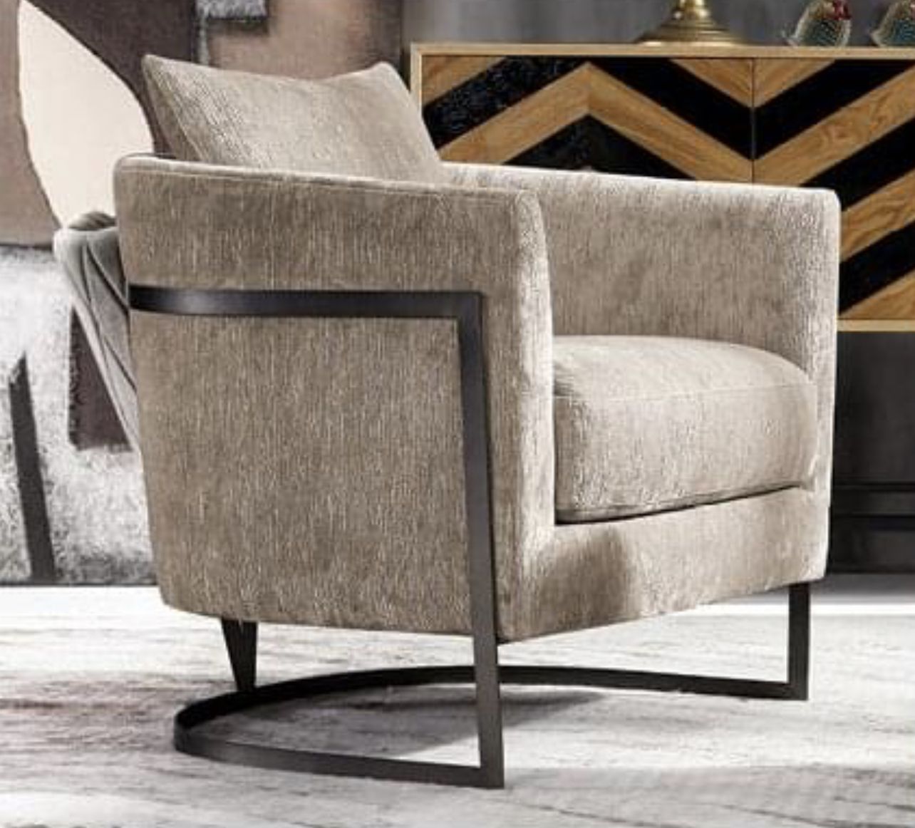 A Pair Of Harlow Metal Base Cushion Chairs, Immaculate Condition Rrp £1290 Each photo buy