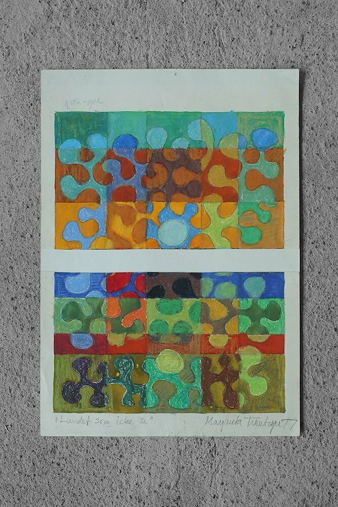 Margareta Treutiger, Composition, Mixed Media On Paper, 1978