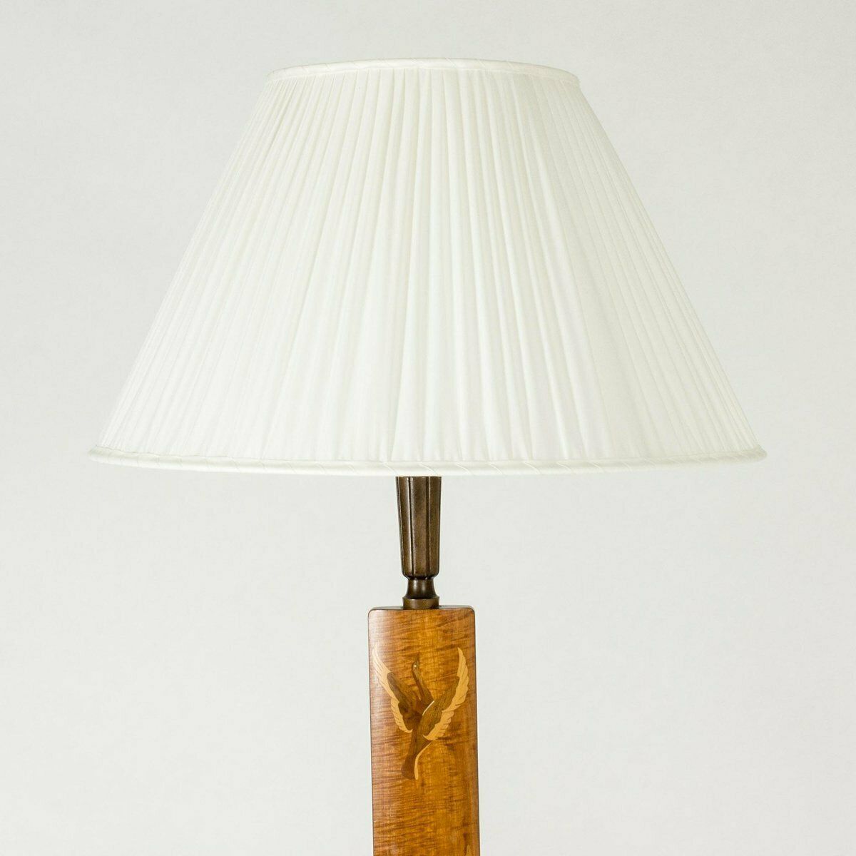 Swedish Modern Floor Lamp From Mjölby Intarsia 1930s photo for sale