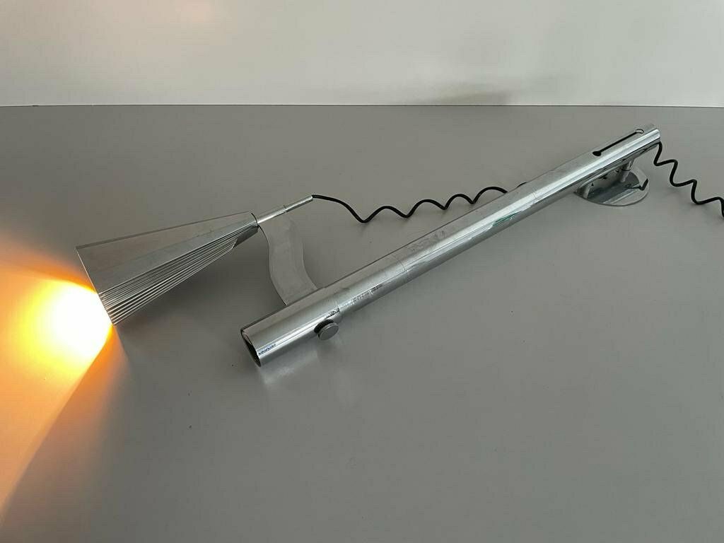 photo for sale Art Deco Italian Exceptional Sculptural Design Long Wall Lamp, 30s/40s, Italy