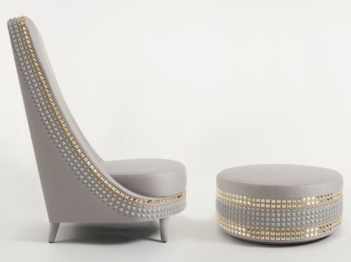Lee Broom Salon Arm Chair And Ottoman photo furniture