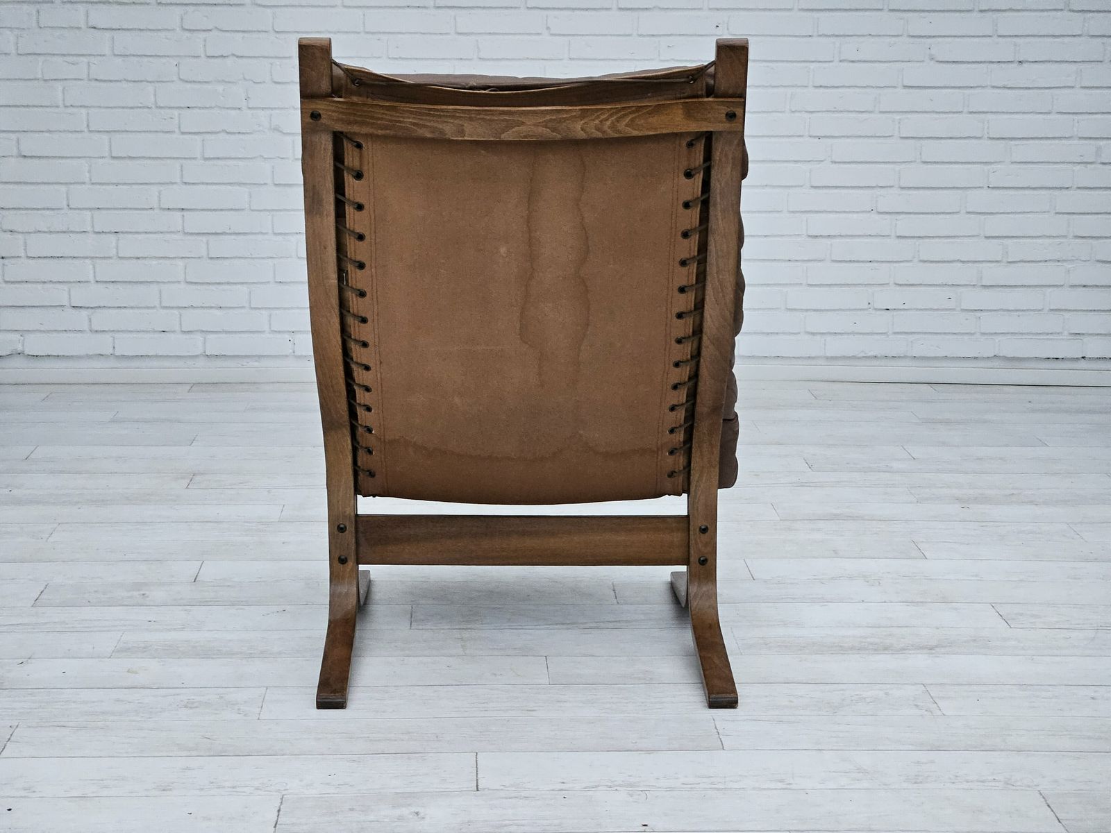 photo for sale 1970’s, Norwegian Design, "Siesta" Lounge Chair By Ingmar Relling, Leather, Bentwood.
