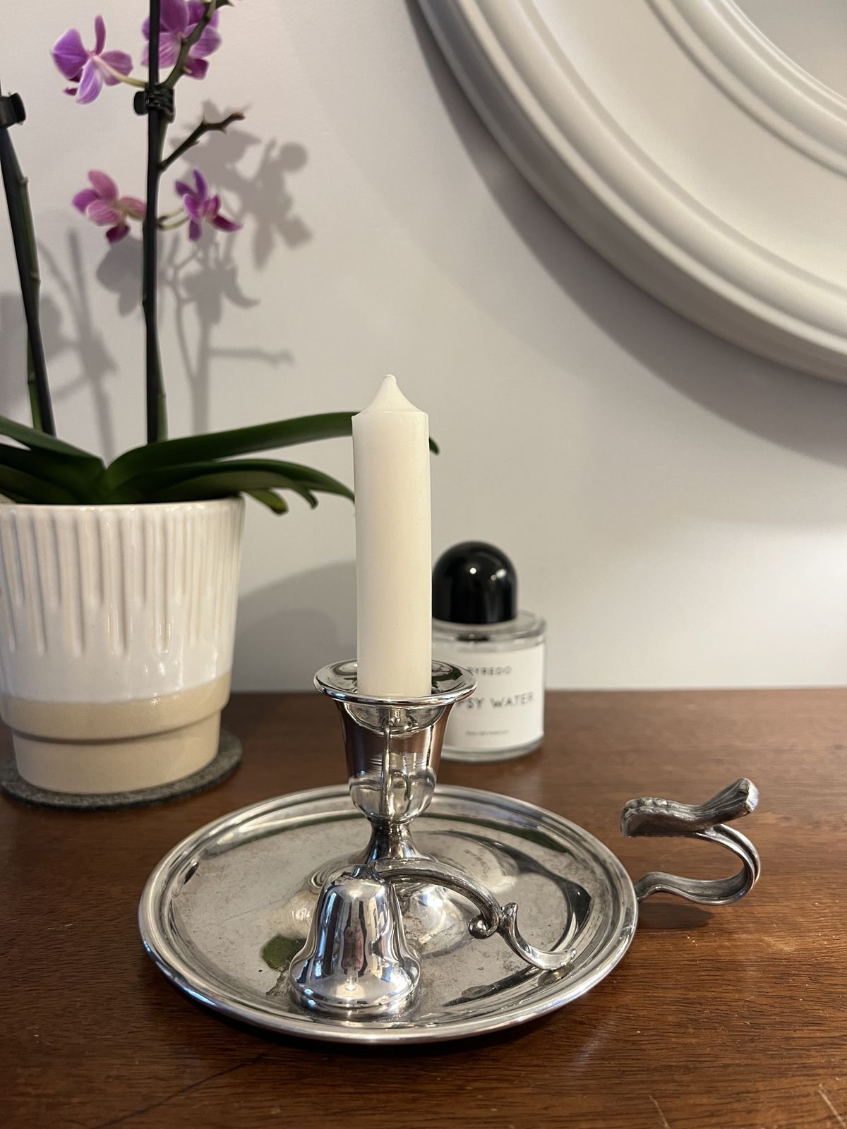 Vintage Silver Plated Candle Holder photo furniture