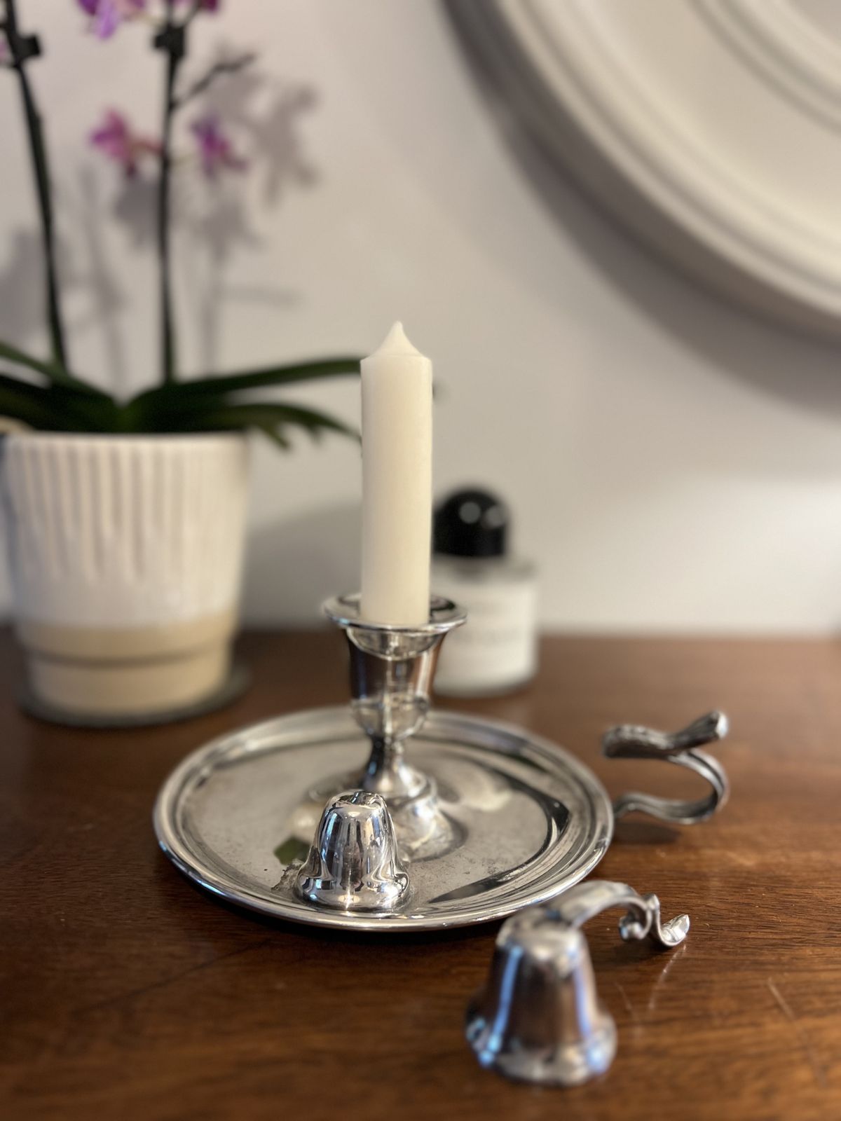 Vintage Silver Plated Candle Holder photo for sale