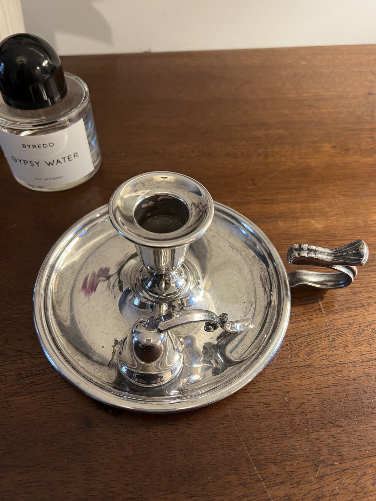Vintage Silver Plated Candle Holder photo vinterior