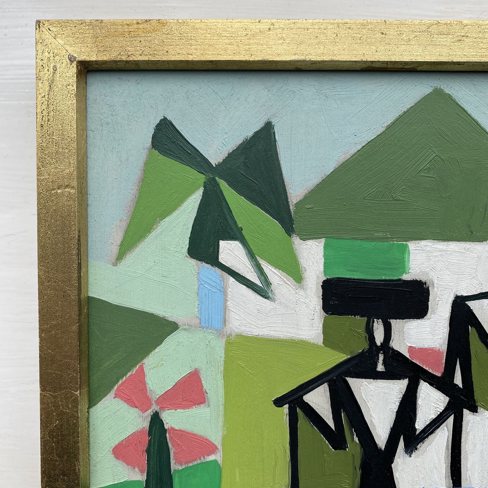 Swedish Modernist Mid Century Painting By Laila Prytz photo Art