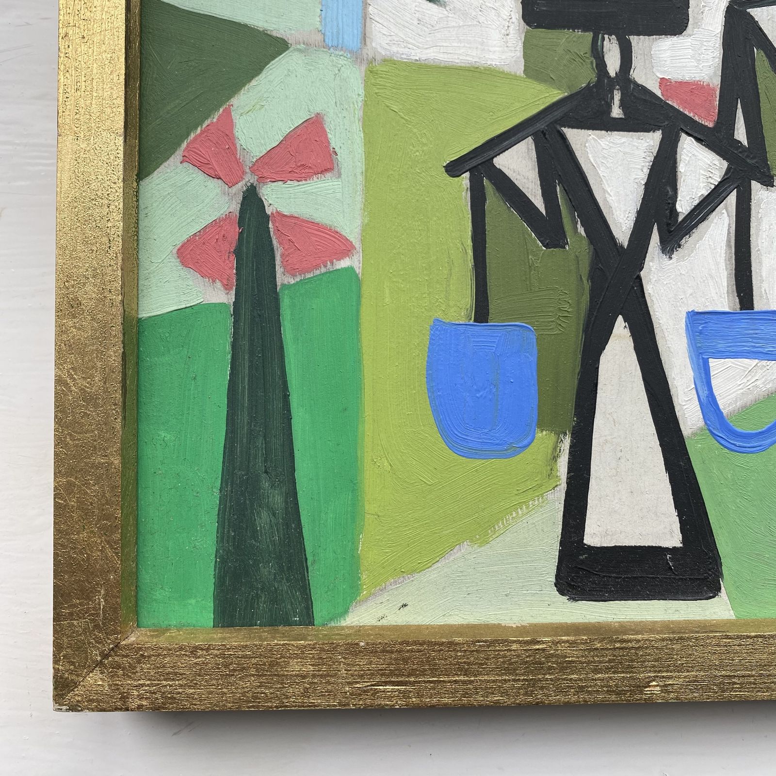 photo furniture Swedish Modernist Mid Century Painting By Laila Prytz