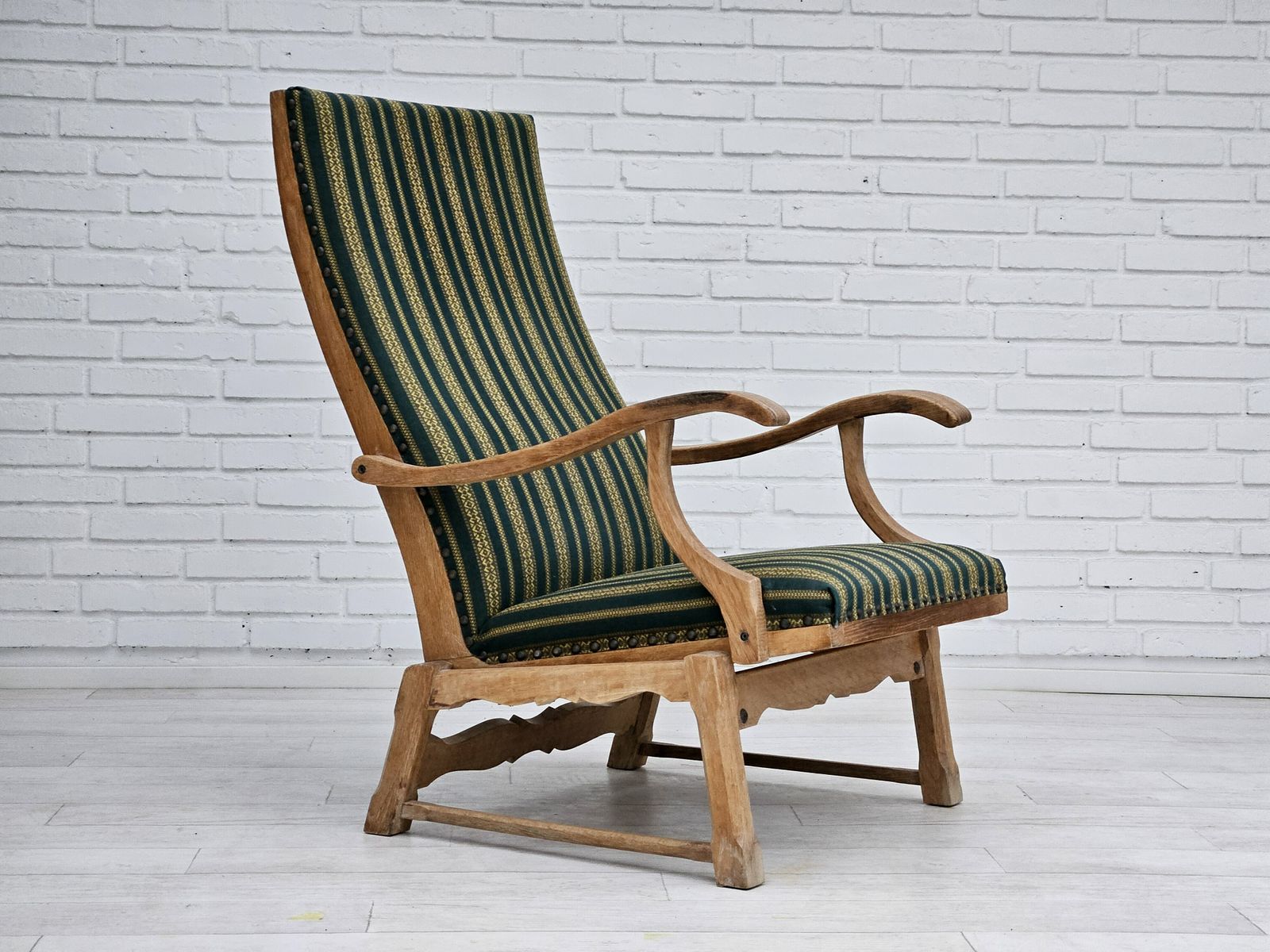 1950 60s, Danish Highback Rocking Chair, Original Very Good Condition. photo for sale